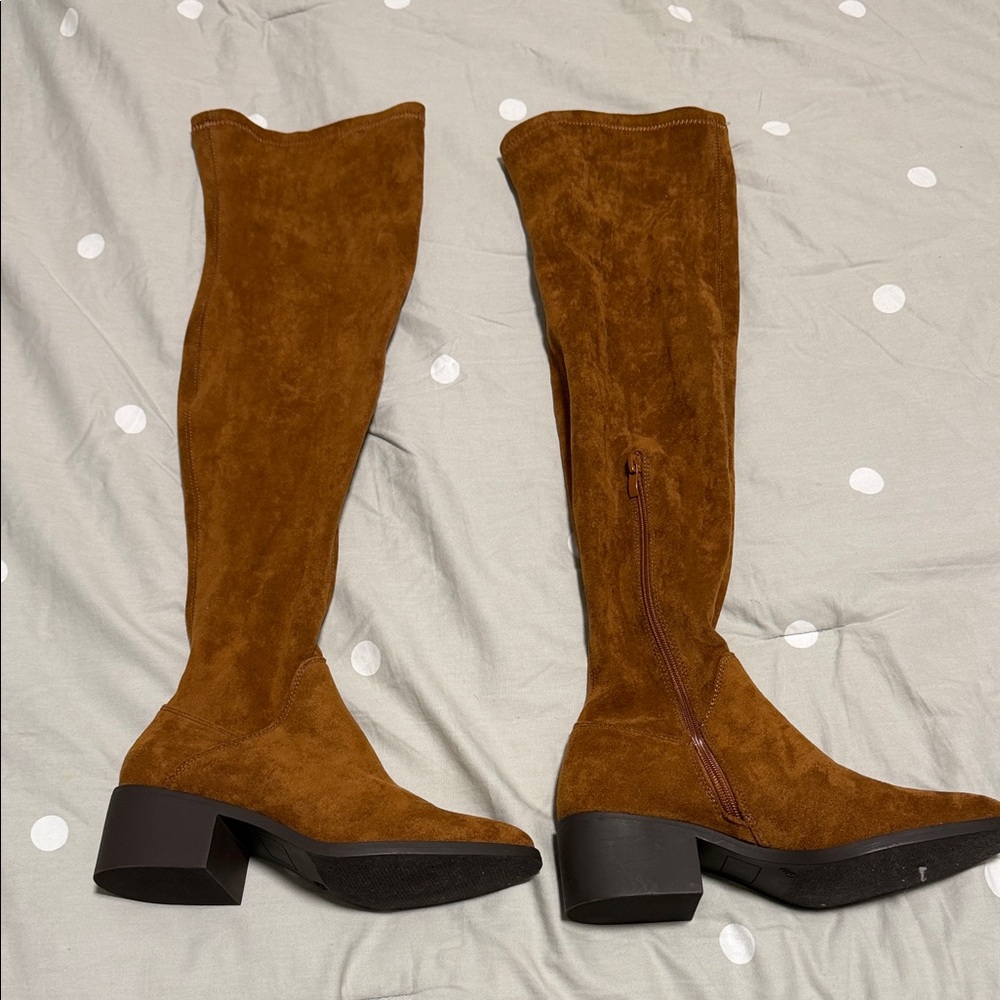 NWOT Steve Madden Tan Over the Knee Boots